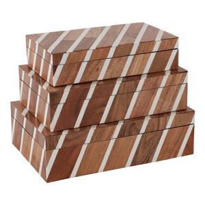 HARVEYWELL SET OF 3 BROWN BOXES 4 (IN) 7