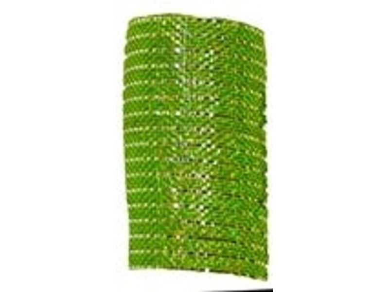 21" x 10yds Wide Plastic Mesh, Lime & Silver 1