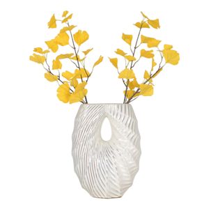 HAYWOODWAY WHITE VASE 16 (IN) 4