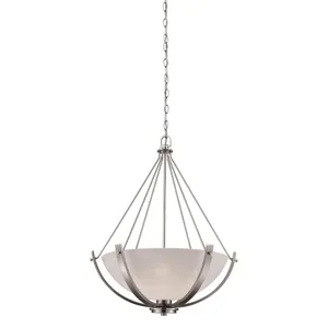 Casual Mission 21'' Wide 3-Light Chandelier - Brushed Nickel 1