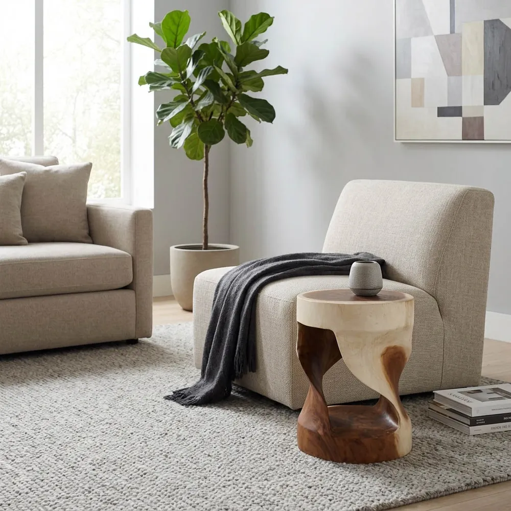 ELWYNWAY BROWN STOOL 18 (IN)