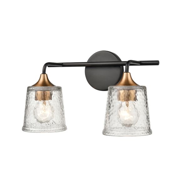 Hamy 15'' Wide 2-Light Vanity Light - Matte Black