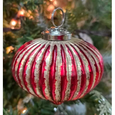 Mini Mercury Peppermint Kiss Ornament 3x3x3in
