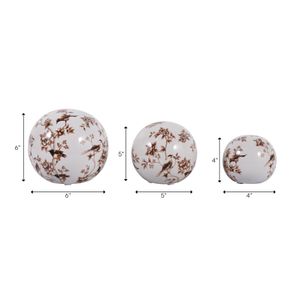 MAXBROOK SET OF 3 BROWN ORBS 6 (IN) 10