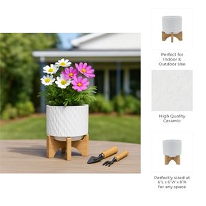 DOYLETON WHITE PLANTER 8 (IN) 11