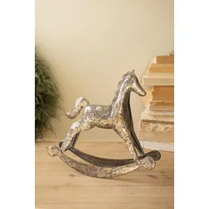 Rustic Metal Christmas Rocking Horse 5