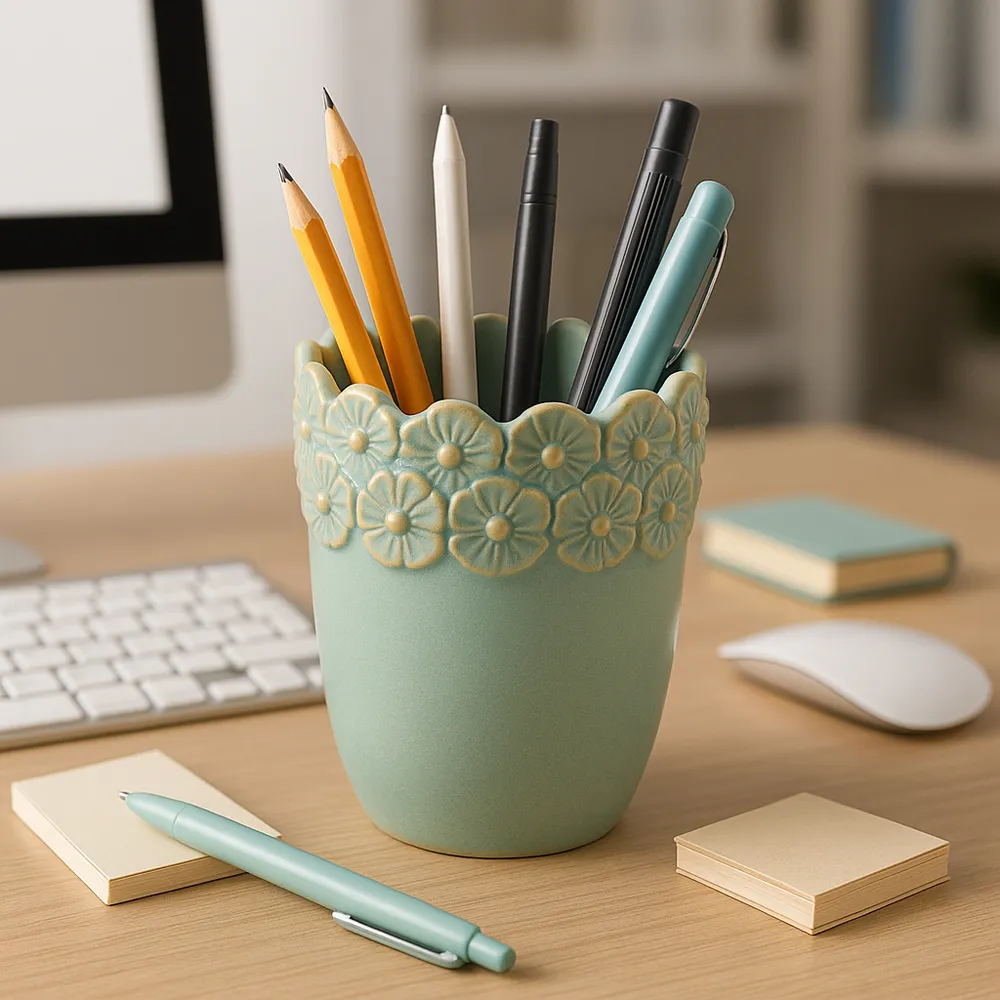 DUNBARMILL GREEN PENCIL CUP 5 (IN)