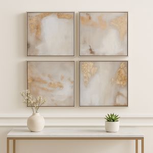 ATLASSHAW SET OF 4 GOLD ART 20 (IN) 11