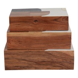 MAEBEACH SET OF 3 BROWN BOXES 4 (IN) 6
