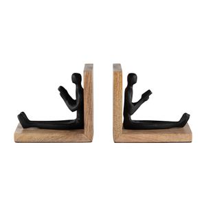 NICOLEMILL SET OF 2 BROWN BOOKENDS 7 (IN) 1