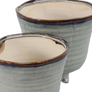 REXDALE SET OF 2 BLUE PLANTER 6 (IN) 5