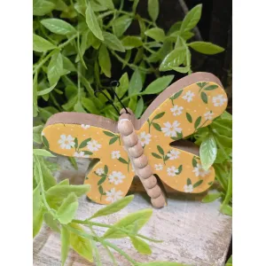 Printed Yellow Butterfly 4.5in 1
