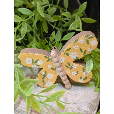 Printed Yellow Butterfly 4.5in