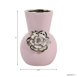 BRENTONRUN PINK VASE 9 (IN) 10