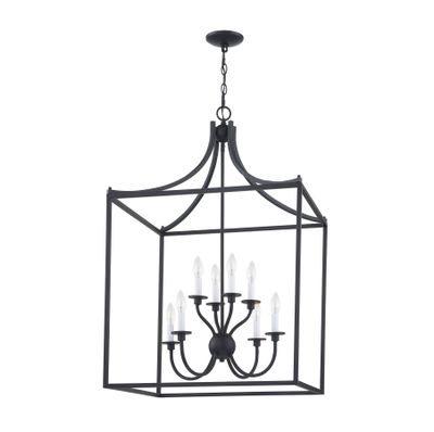 Prescott 24″ Wide 8-Light Chandelier - Matte Black