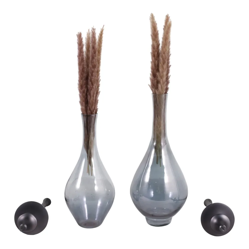 RUBYLAND SET OF 2 GRAY JARS 18 (IN)