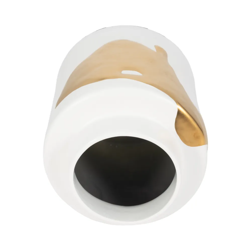 JUNEROSE WHITE VASE 10 (IN)