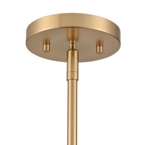 Pelham 10'' Wide 2-Light Mini Pendant - Satin Brass with Matte Black 5