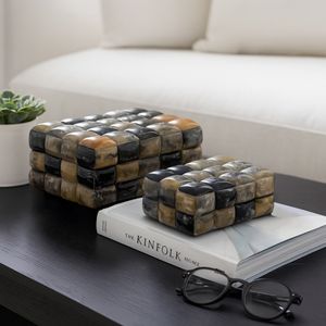 WYLERWAY SET OF 2 BLACK BOXES 6 (IN) 12