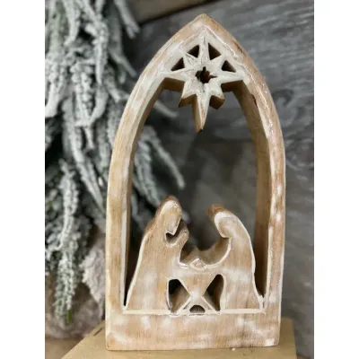 Clear Enamel Nativity 10x5in
