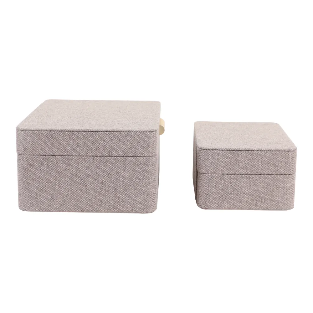 EVERTONPORT SET OF 2 BROWN BOXES 4 (IN)