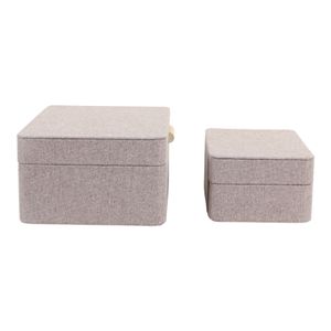 EVERTONPORT SET OF 2 BROWN BOXES 4 (IN) 6