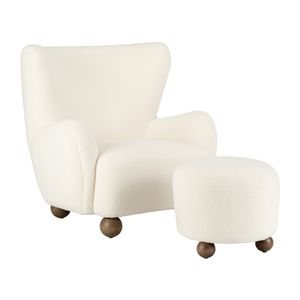 JADELAKE IVORY OTTOMAN 17 (IN) 8