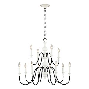Val de Loire 36'' Wide 12-Light Chandelier - White 1