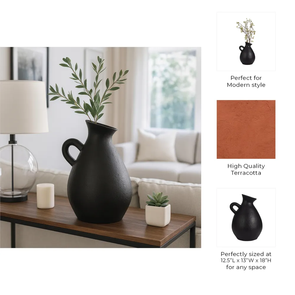 WESTONCLIFF BLACK VASE 18 (IN)