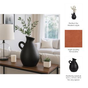 WESTONCLIFF BLACK VASE 18 (IN) 10