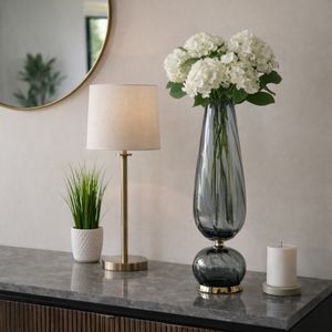 LINDENRUN GRAY GLASS VASE 25 (IN) 10