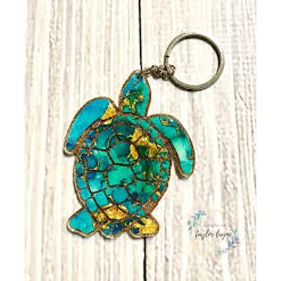GLITTER KEYCHAIN - TURTLE