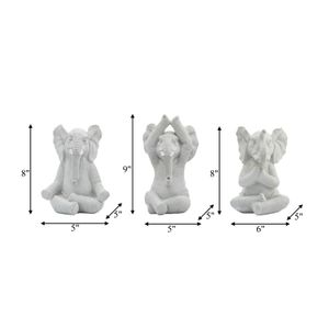 YATESWORTH SET OF 3 WHITE DECOR 8 (IN) 8