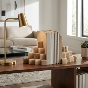 GARLANDSIDE SET OF 2 TAN BOOKENDS 6 (IN) 2