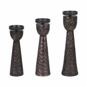 GARNERFORD SET OF 3 BLACK CANDLE HOLDER 16 (IN) 4