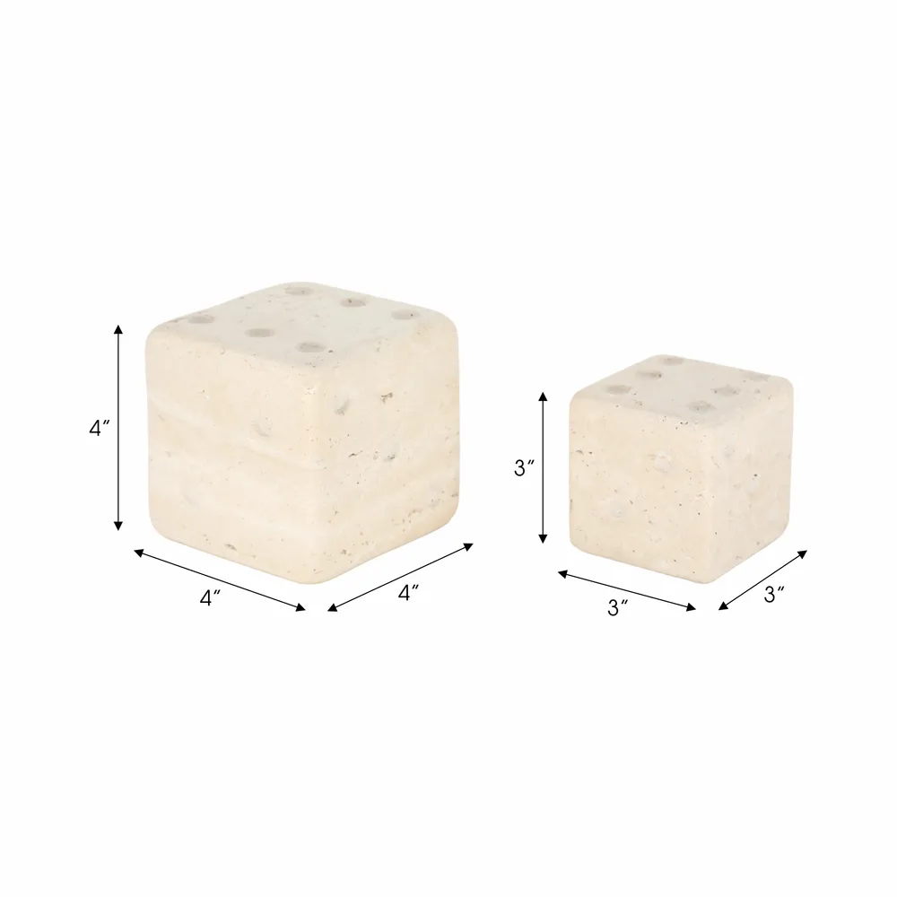 HAROLDPORT SET OF 2 IVORY DECOR 4 (IN)