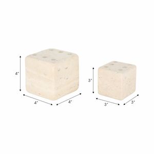 HAROLDPORT SET OF 2 IVORY DECOR 4 (IN) 8
