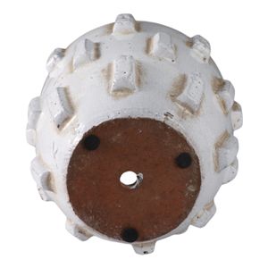 8X7" SCULPTURAL HOBNAIL PLANTER, WHITE 7