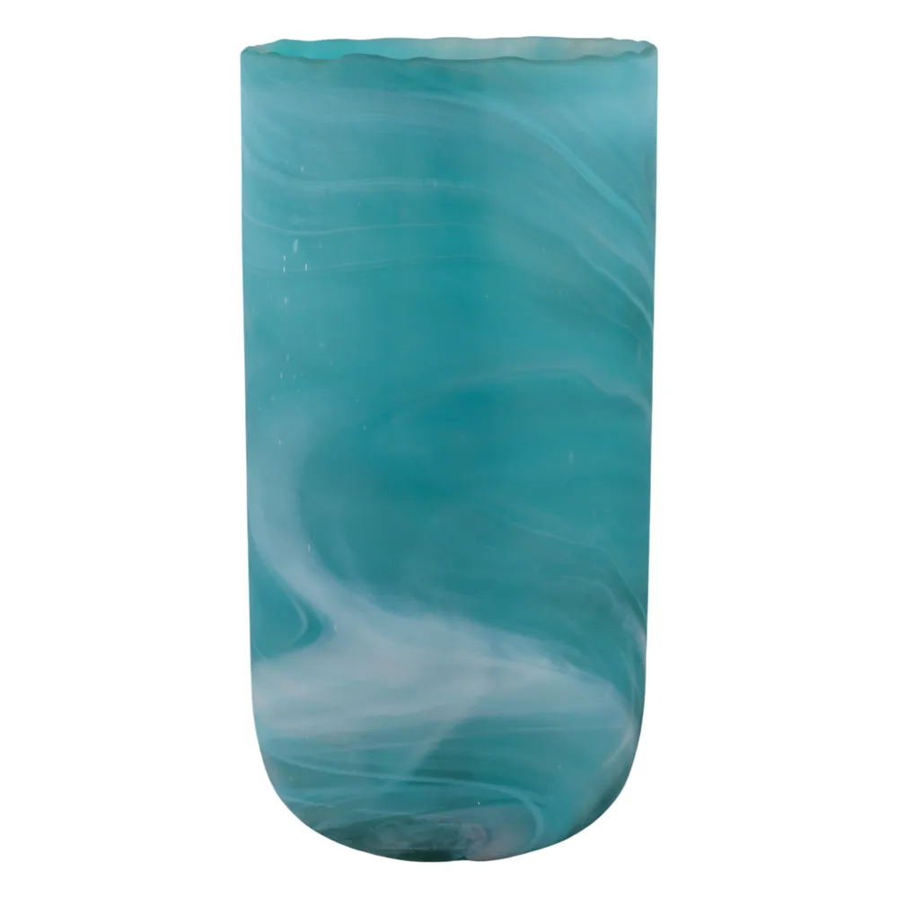 PARKERGROVE TURQUOISE GLASS VASE 15 (IN)