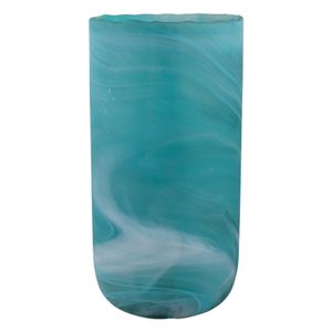 PARKERGROVE TURQUOISE GLASS VASE 15 (IN) 4