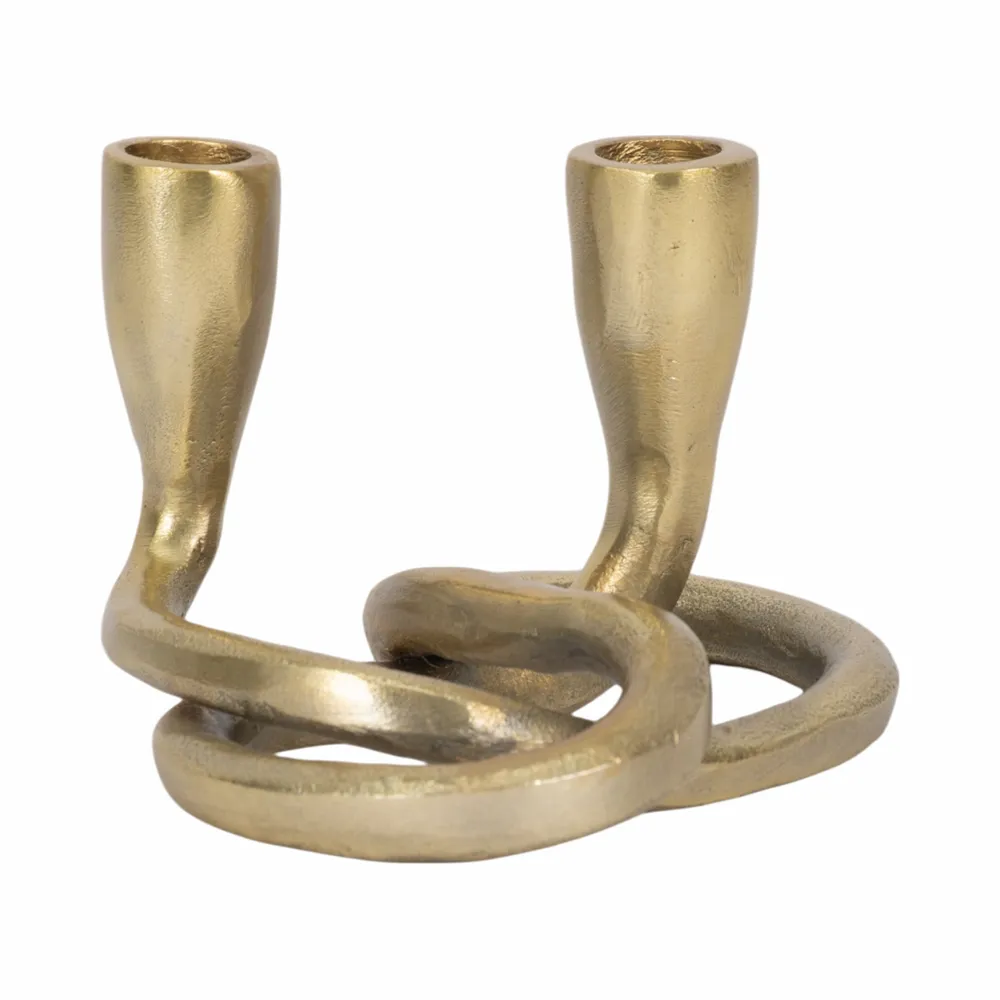 FLINTCREST GOLD CANDLE HOLDER 4 (IN)