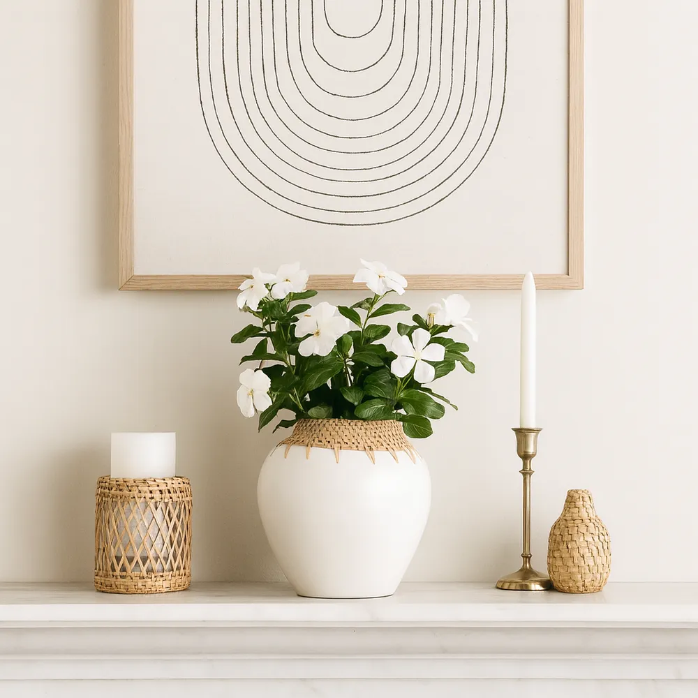 FALLONWIND WHITE VASE 10 (IN)