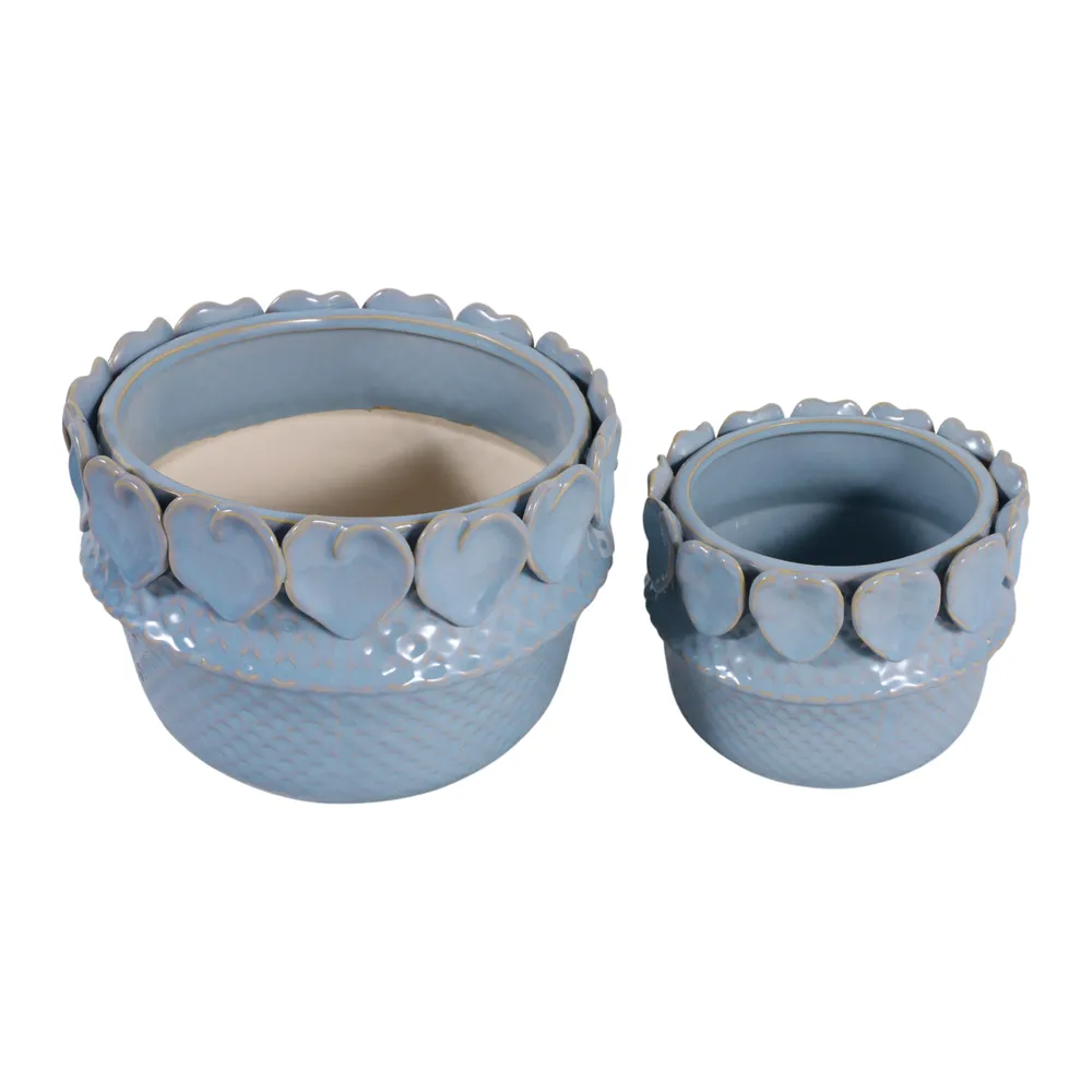 FALLONRUN SET OF 2 BLUE PLANTER 7 (IN)