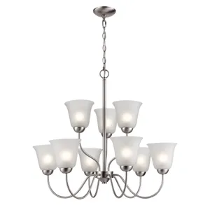 Conway 29'' Wide 9-Light Chandelier - Brushed Nickel 1