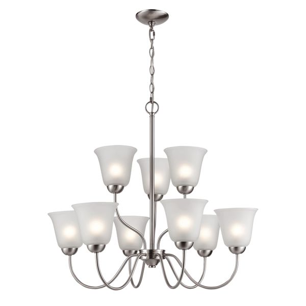 Conway 29'' Wide 9-Light Chandelier - Brushed Nickel