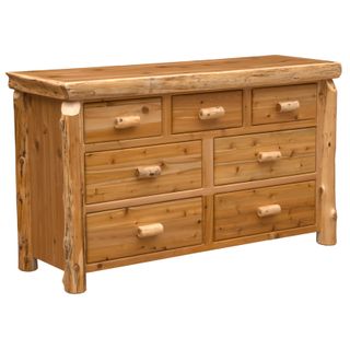 Cedar Log Seven Drawer Dresser - Coffee - Premium Line