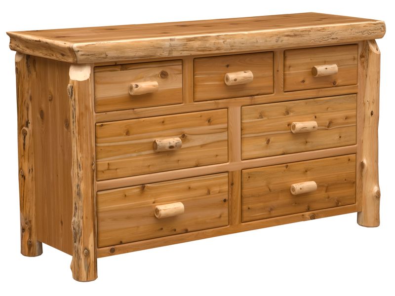 Cedar Log Seven Drawer Dresser - Coffee - Premium Line 2
