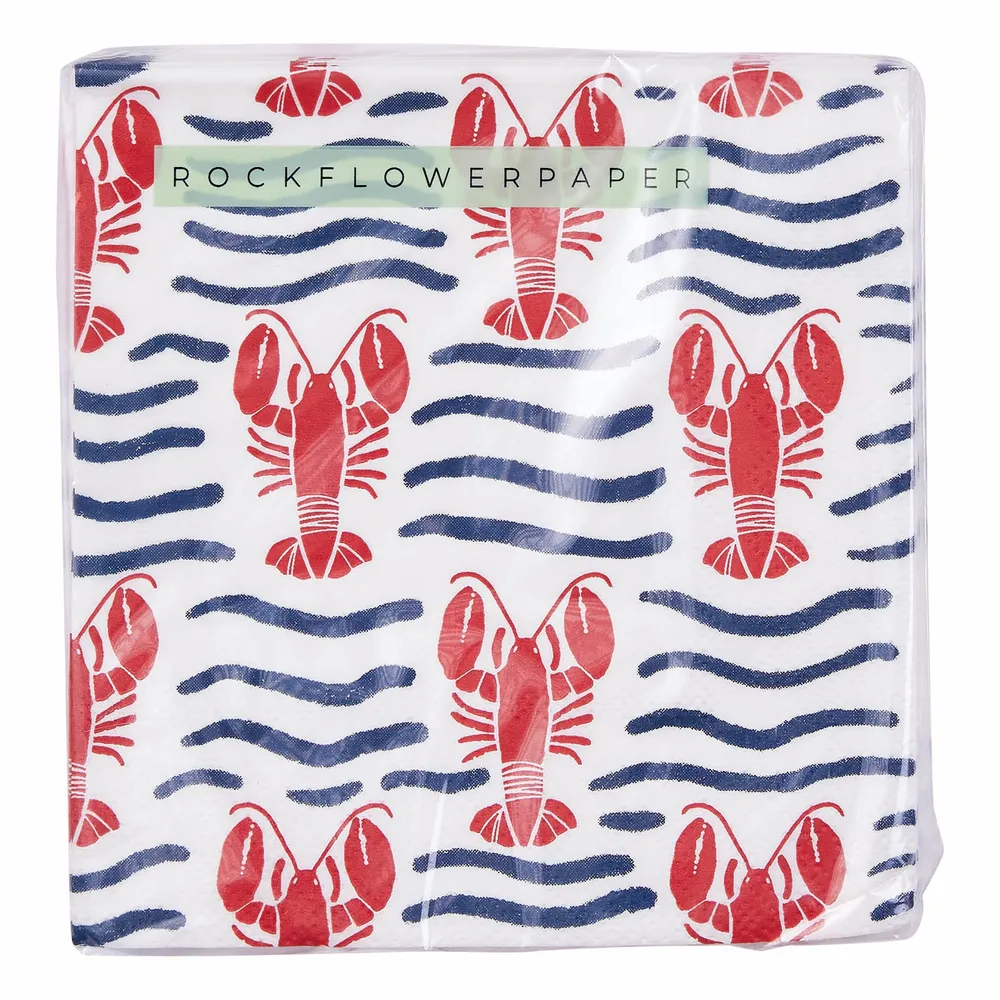 Lobster Waves  Paper Cocktail Napkins (Pack of 25)