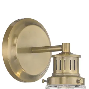 Alden 10.25'' High 1-Light Sconce - Antique Brass Clear 3