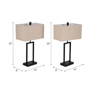 HEDLEYHAVEN SET OF 2 BLACK LAMPS 25 (IN) 9